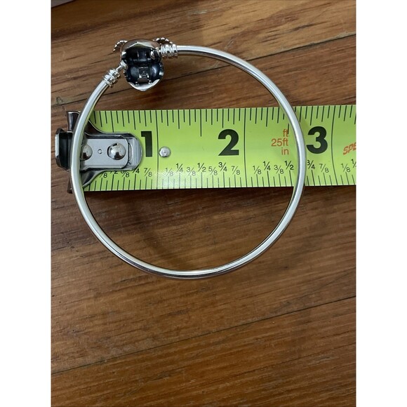 Pandora Moments Winged Heart Sterling Silver Bangle Bracelet Size Medium? - Picture 6 of 7